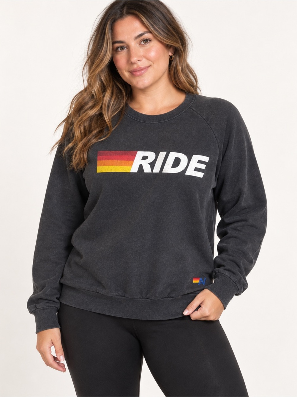 #954 Aviator Nation RIDE Logo Crew Sweatshirt Large